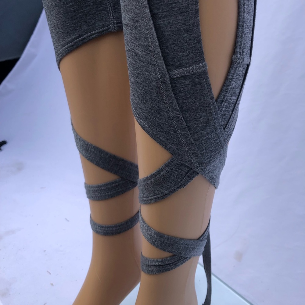 Free people leggings with lace up detail